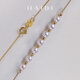 Heidi Bailan 18k gold round beads 4-5mm freshwater pearl necklace women's smile chain clavicle chain as a birthday gift for girlfriend, about 40cm, adjustable to 45cm