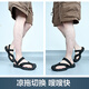 Hawit driving sandals driving shoes for men's rubber head herringbone sandals sandals dual-purpose beach shoes summer anti-slip fishing black 5155 head sandals dual-purpose 42