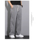 No. 1 Feng Comfort Loose Pants Summer Drooping Tennis Jeans Men's Loose Straight Casual Wide Legs Men's Ice Silk Thin Style 1048 Blue Summer Thin Style M 100-115Jin[Jin equals 0.5 kg]