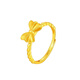 Chuhuang bow gold ring, solid ring ring, solid gold-plated silver-plated ancient gold-plated silver-plated open heart love ring for the girl on the run, princess on the run, opening adjustment
