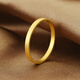 Only a pair of ancient gold rings for women, safe and sound, simple plain gold-covered silver rings, couple rings 2025, plain ring, gold-covered silver, No. 8