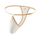 Summer new style hoop men's underwear thong solid color ice silk thread underwear men's breathable thong underwear for men white M2 feet-2 feet 2