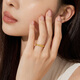 Jinzhizun (3DG Jewelery) Ancient Method Full Money String Gold Ring for Girlfriend’s Birthday Gift Price No. 14 - 3.51g (with jewelry gift box)