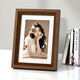 金隆兴木质相框摆台6寸婚纱照宝宝相片框挂墙情侣照片墙组合框胡桃木色-9906-2