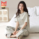 MiiOW 2025 new pajamas for women summer pure cotton short-sleeved trousers can be worn outside casual brand home clothes suit YZT9721 M Recommended 80-100Jin Jin equals 0.5kg to wear