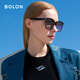 BOLON Tyrannosaurus Glasses Trendy Cool Black Super Sunglasses Versatile Square Frame Sunglasses Men's and Women's Sun Shade Driving Mirrors BL3111 A13-Gray on top, pink on bottom, progressive non-polarized