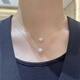 Cipu Japanese akoya natural seawater pearl necklace Passepartout pendant heavenly grade perfect round aurora flawless single 8-9mm silver chain