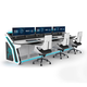 Modern technological console, high-end operation desk, command center, dispatching desk, security monitoring desk, workbench, size customization, contact customer service