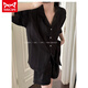 Catman Miiow Ice and Snow Silk Pyjamas for Women the Summer Style Stray Stripes mignon Shorts à manches courtes Suit de la soie de glace Vêtements de maison Summer # YX-3937 L [99-115] Jin [Jin est égal à 0,5 kg]