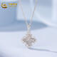 CHINA GOLD pt950 four-leaf clover winding pendant platinum necklace clavicle chain women's birthday gift Chinese Valentine's Day gift about 2.1g