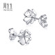 Chow Sang Sang (CHOW SANG SANG) platinum earrings love secret four-leaf clover earrings 81597E