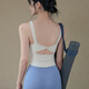 LULULMCCTN all-in-one yoga vest summer hollow back fitness bra Pilates training underwear sports top off-white M