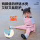Lingte Water Pants Catch the Sea Jumpsuit Wading Suit Children's Play Underwater Water Pants Waterproof Rain Boots All-in-One - Ordinary Pink - Size 25