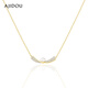 AJIDOU Ajidou necklace birthday gift for women, light luxury, high-end, temperament, smiling pearl necklace for girlfriend, for wife, gold + white, 43cm 1 piece