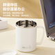 Youlaifu 304 stainless steel water cup mug coffee cup with lid household double-layer anti-scald drinking cup white