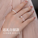 Dara 18K gold bean pearl ring with strong pink light 3-4mm, about 21 elastic cord, Chinese Valentine's Day gift for girlfriend