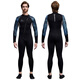 VVIR EER 3mm wetsuit men's one-piece warm wetsuit women's outdoor cold snorkeling surfing swimsuit long-sleeved trousers 3mm252 men's front-open black long-sleeved warm sun protection S 3MM