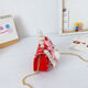Disney's fashionable princess handbag Internet celebrity little girl mini versatile crossbody bag children's small fragrance style bag 2025 new model 9756 white flowers and red