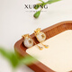 XUPING Xuping jewelry retro new Chinese style small purse earrings niche design earrings for girlfriend jewelry X001135189 No. 3 color/earrings