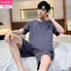 Modal summer short-sleeved shorts for men's pure cotton thin pajamas for outdoor casual sports home clothing large size suit 9922 L