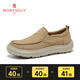 MONTAGUT Old Beijing Canvas Shoes 2025 Spring and Autumn New Product Thin Breathable Casual Men's Shoes Versatile Soft Sole Shoes for Men Khaki (Leather Shoe Size) 38