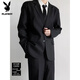 Playboy (PLAYBOY) black two-button DK suit uniform suit college style student style suit spring and autumn single piece suit jacket M Collect and follow for priority delivery