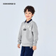 Converse Children's Clothing Boys' Shirts 2025 Autumn New Children's College Style Girls' Comfortable and Versatile Polo Collar Tops Rock Ridge Gray 140/68 Recommended Height 128-140cm