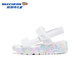 Skechers JAMES GOLDCROWN joint model girls summer Velcro graffiti sandals 314094L white/pink/lake blue/WPTQ 35
