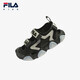 Fila Fila Children's Shoes Jellyfish Sandals 2025 Summer New Boys and Girls Velcro Flashing Shoes Black/Space Silver-BS 28