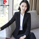Pierre Cardin business attire for women spring and autumn formal interview civil servant bank manager work clothes high-end black public examination suit black suit + black trousers S