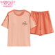 Modal Summer Pure Cotton Pyjamas Frauenpullover runder Nacken Kurzarmanzug Dünn bequem und lässige Frauen können außerhalb Z9855 M [Empfohlene 80-100jin [Jin gleich 0,5 kg]] tragen]]