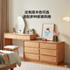 Lin's home all solid wood dresser and cupboard integrated 2025 new bedroom small apartment medieval dressing table RJ1C