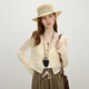 Fanslanen seaside resort-feeling knitted T-shirt blouse relaxed casual women's 2025 summer new top 2544 beige M
