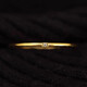 Non-fading ring for women, light luxury and high-end sense, 18K niche design, 2025 new popular plain ring, extremely thin ring - size 8 (suitable for 115-130 Jin Jin equals 0.5 kg)