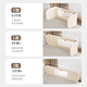 IMOMOTO bed fence baby free installation no punching anti-fall splicing bedside bezel baby portable travel guardrail milk tea rice 2m three-sided no assembly + free storage bag no assembly + free storage bag