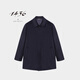 1436 1436 Travel Business 2025 Autumn New Lapel Men's Cashmere Coat Navy Blue M
