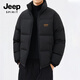 JEEP SPIRIT Jeep men's winter down jacket thickened casual high-end men's and women's stand-up collar jacket warm and cold-proof jacket