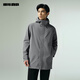 利郎防水风衣男25秋季芯暖棉外套男连帽中长款风衣上衣