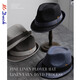 Mr DUCK new product linen straw hat summer British top hat men's and women's curled jazz hat MW226218-light cocktail gray (top hat) XL size (over 61cm, only for extra large head circumference)