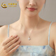CHINA GOLD pt950 four-leaf clover winding pendant platinum necklace clavicle chain women's birthday gift Chinese Valentine's Day gift about 2.1g
