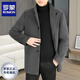 ROMON woolen woolen coat for men in autumn and winter thickened warm high-end business mid-length woolen windbreaker jacket for men black L recommended 100-120Jin Jin equals 0.5 kg
