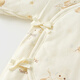 Tongtai (TONGTAI) baby jumpsuit autumn and winter pure cotton quilted newborn monk suit baby romper yellow 66cm