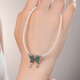 Dara Freshwater Pearl Necklace, Jade Pendant, Birthday Gift for Mother, Practical Birthday Gift for Mom, Wife, Elders