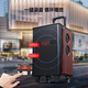 Patriot S612 square dance audio high-power portable outdoor heavy bass Bluetooth karaoke special high-volume mobile trolley speaker outdoor performance equipment dual microphone version
