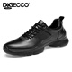Aibotron DQG ECCO men's shoes genuine leather lightweight soft sole cushioning casual business leather shoes fashion versatile sports shoes labor protection shoes 3561 black 41