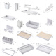 Accesorios de placa de agujero redondo Beyzk Piezas de almacenamiento de gancho decorativo de 3 cm Distancia de la pared de la pared