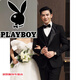 Playboy (PLAYBOY) groom wedding suit men's suit formal dress business casual slim British wool suit three-piece suit black two-piece suit top + pants + lining 52XL 120-135Jin Jin equals 0.5 kg to wear