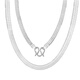 CHINA GOLD PT950 Smart Snake Bone Chain Plain Chain Platinum Necklace as a Birthday Gift for My Girlfriend and Wife Smart Snake Bone Chain About 12g