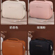 Large-capacity portable cosmetic bag, new PU leather beginner layered multi-layer waterproof cosmetic case, Pu large-capacity double-layer cosmetic bag, milky apricot color