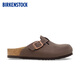 BIRKENSTOCK German imported new children's fashion cork outer wear Boston toe slippers Mocha brown narrow version 1030809 34